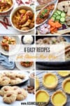 a collage of six Chinese recipes for the Chinese New Year