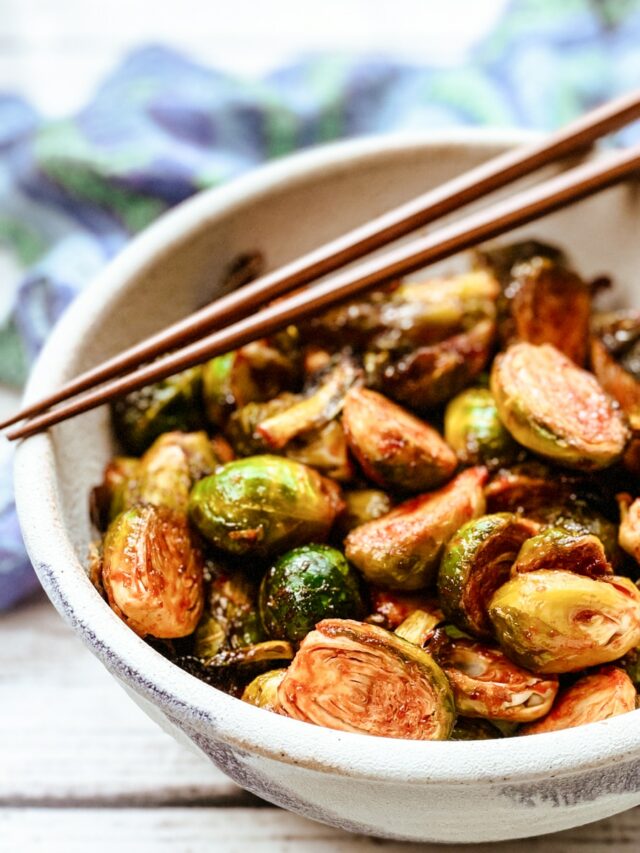 Air Fryer Brussels Sprouts with Gochujang